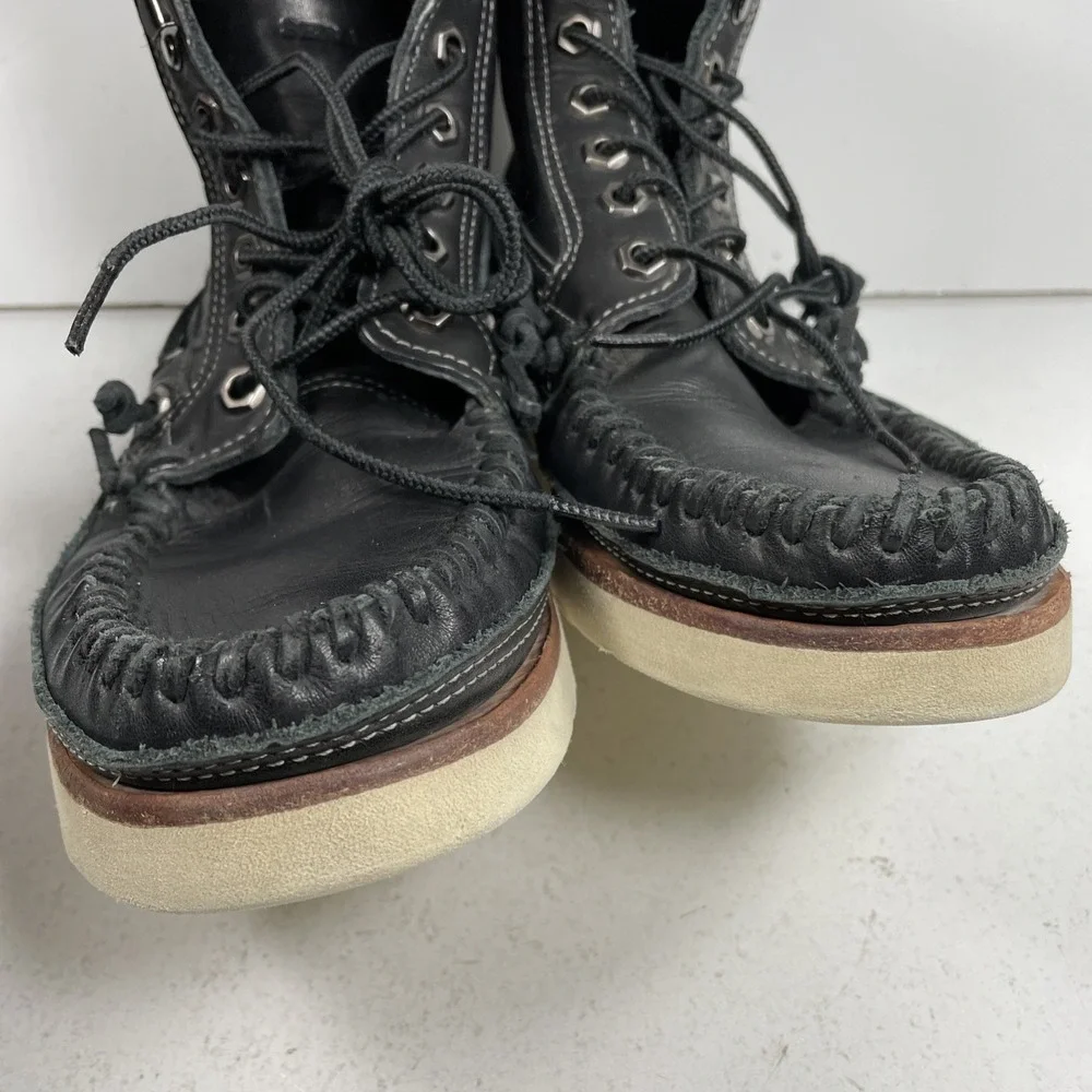 Sebago Shoreham Boots Mens Hiking Hunting Size 7.5 Black Leather Casual